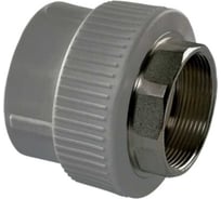 Муфта комбинированная TEBO PPR, 50x1 1/2 ВР под ключ, серый 031020511