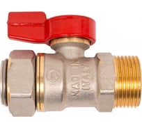 Шаровой кран Giacomini R254 латунь, никель, Ду 20, Ру16, НР/накидная гайка, флажок R254PX014 107-4887