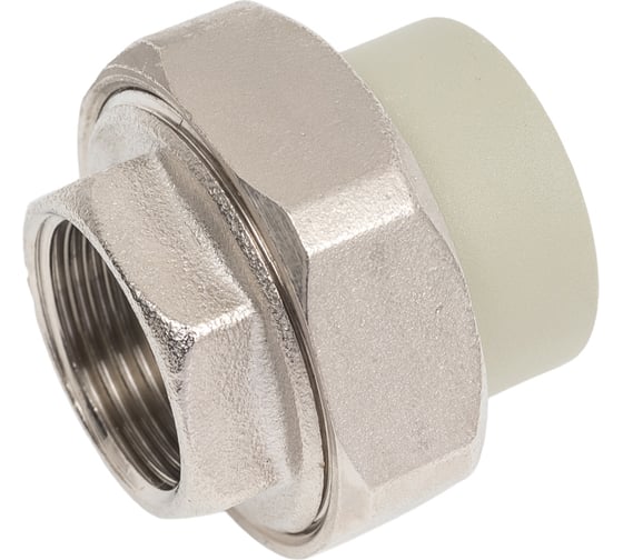 Муфта комбинированная разъемная TEBO PPR, 25x3/4 ВР, серый 016020805