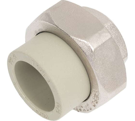 Муфта комбинированная разъемная TEBO PPR, 25x3/4 ВР, серый 016020805