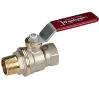 Шаровой кран Giacomini R914L латунь, никель, Ду 50, Ру35, ВР/НР, полнопроходной, рычаг R914LX028 007-0950