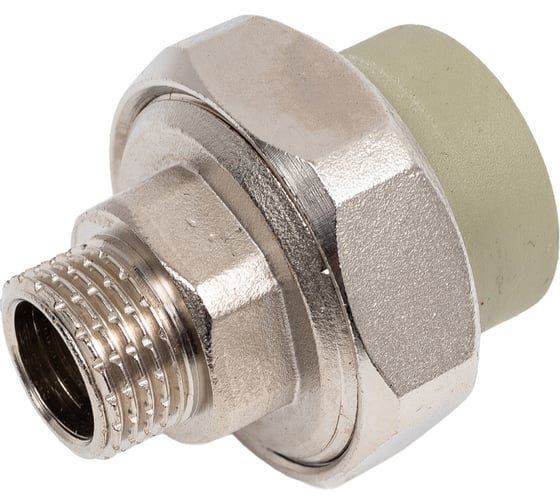 Муфта комбинированная разъемная TEBO PPR, 25x1/2 НР, серый 016020917