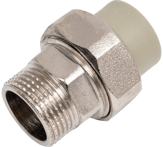 Муфта комбинированная разъемная TEBO PPR, 20x3/4 НР, серый 016020903