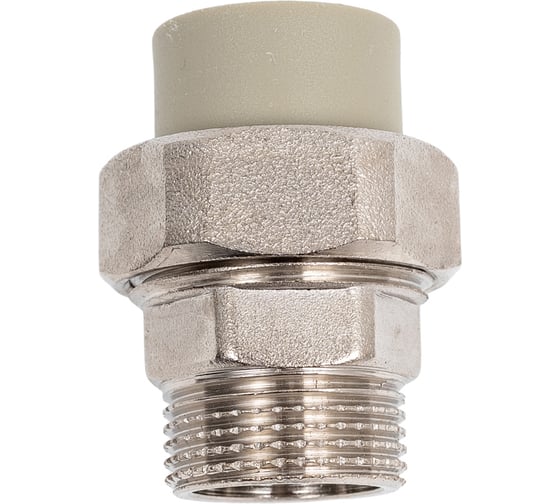 Муфта комбинированная разъемная TEBO PPR, 20x3/4 НР, серый 016020903