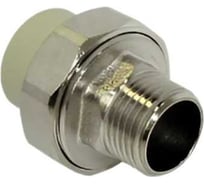 Муфта комбинированная разъемная TEBO PPR, 63x2 НР, серый 016020912