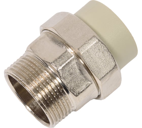 Муфта комбинированная разъемная TEBO PPR, 32x1 1/4 НР, серый 016020909