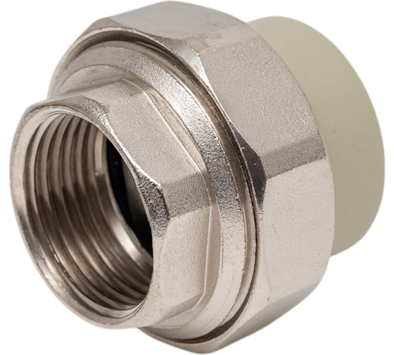 Муфта комбинированная разъемная TEBO PPR, O-ring, 32x1 ВР, серый 016022008