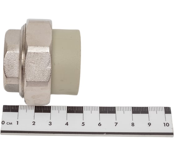 Муфта комбинированная разъемная TEBO PPR, O-ring, 32x1 ВР, серый 016022008