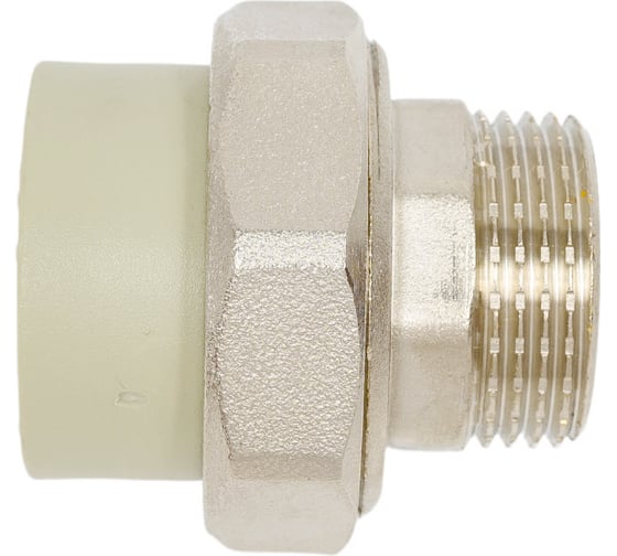 Муфта комбинированная разъемная TEBO PPR, O-ring, 32x1 НР, серый 016022108