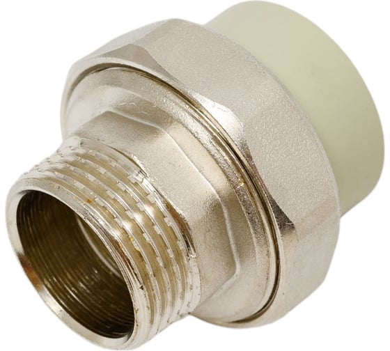 Муфта комбинированная разъемная TEBO PPR, O-ring, 32x1 НР, серый 016022108