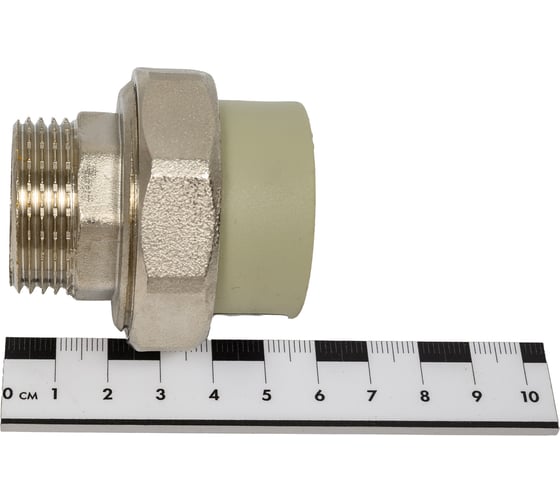 Муфта комбинированная разъемная TEBO PPR, O-ring, 32x1 НР, серый 016022108