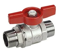 Шаровой кран Giacomini R253D латунь, хром, Ду 10, Ру42, НР, бабочка R253X002 007-6346