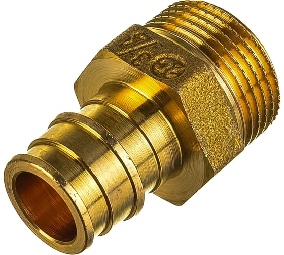 Муфта для PE-X латунь Giacomini GX107 Дн 20х3/4, НР GX107Y044 040-0347