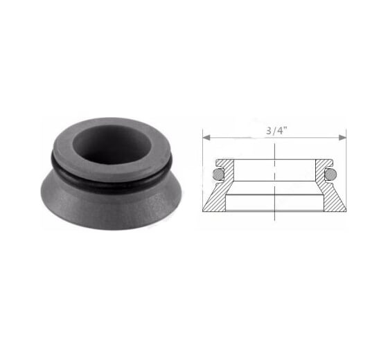 Переходник Giacomini пластмасса R483 3/4ЕК евроконус-плоскость R483Y011 022-2355