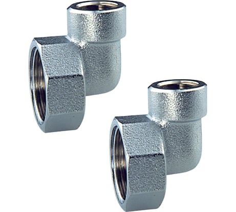 Промо-набор 2 в 1 FAR переходник угловой, хром , 3/4 ВР х 1/2 ВР FK 4050 3412 SET2