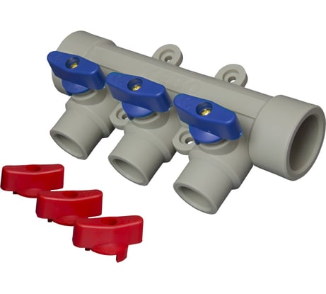 Коллектор TEBO PPR, 25x20, 3 выхода, серый 031091252