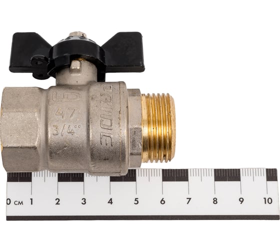 Кран шаровой латунный LD Pride 47 20 B-Н Б, вн/нар резьба, 3/4", 2 шт 47.302.20 SET2