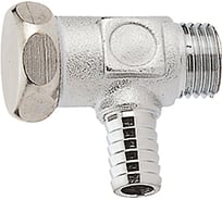 Шаровой сливной кран Giacomini R65D латунь, хром, Ду 10, Ру10, НР/штуцер, G3/8, под ключ R65DX012 007-6998