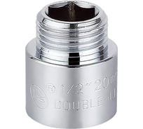 Удлинитель DOUBLE-LIN хром, 20 мм, наружная-внутренняя резьба 1/2" LL6030А(1/2"-20)