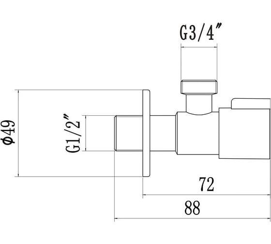 Угловой вентиль Fmark синий 3/4 FS00610 FS(006)10