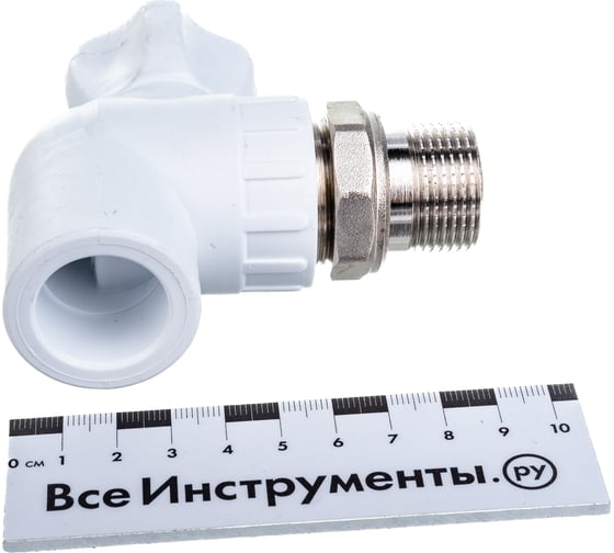 Шаровый кран для радиатора КРОСС PPRC с американкой, угловой, 25-3/4 НР 60156