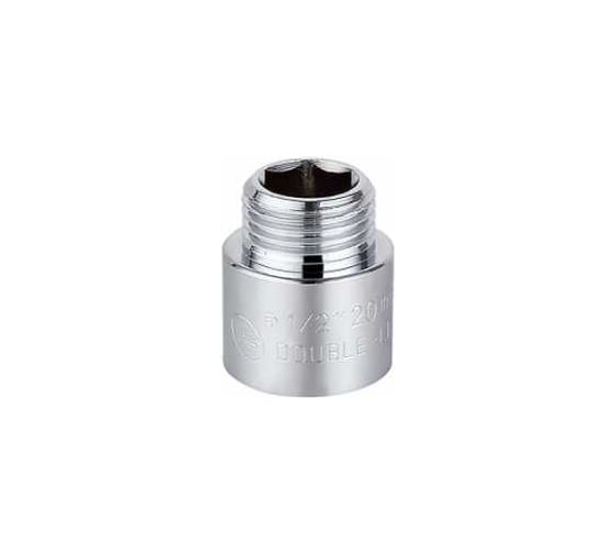 Удлинитель DOUBLE-LIN хром, 80мм, наружная-внутренняя резьба 1/2" LL6030А(1/2"-80)