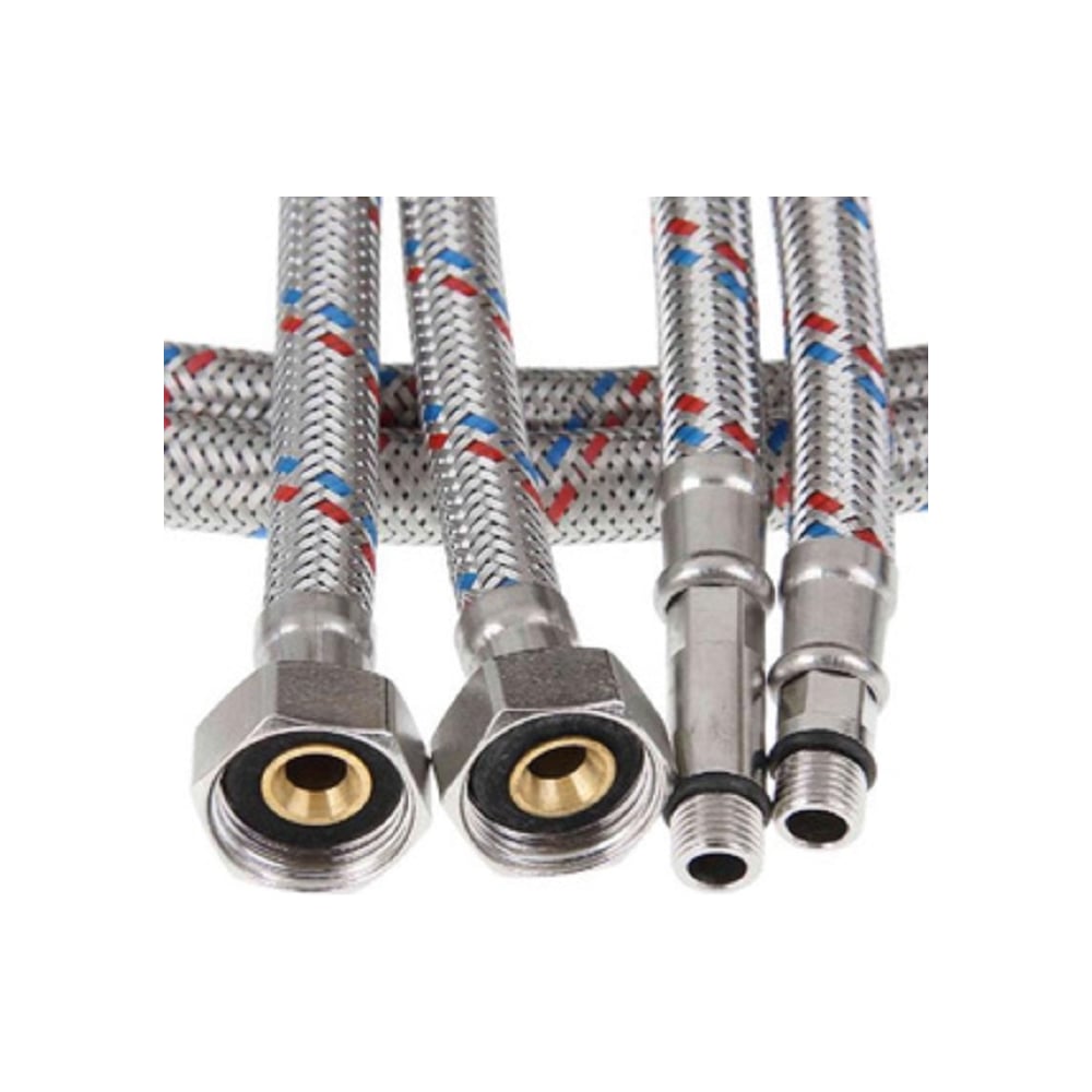 Гибкая подводка для смесителя GRIALE пара, 1/2"/М10, гайка-штуцер, 120 ...