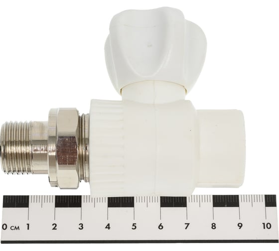 Шаровой кран TEBO PPR для радиаторов, прямой, 20x1/2 н. р. 030060201