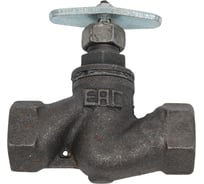 Клапан запорный чугунный МЕТАЛЛСЕРВИС 15кч18п, ду20, ру16, муфтовый 1219442