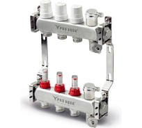 Коллекторный блок с расходомерами и автоматическими воздухоотводчиками PRO AQUA ШК 5 выходов, 330 V500MB.AV.05b