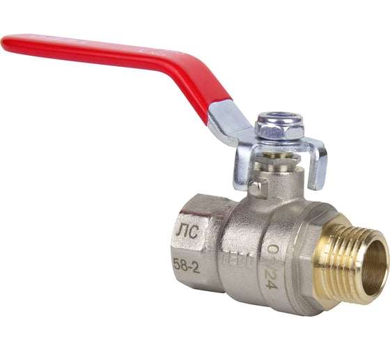 Кран шаровой полный проход TEBO ВН/НАР 1.1/2" ручка T-КШ.202.112.КР.CN