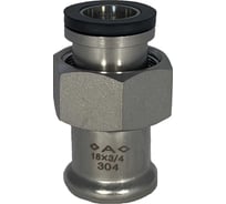 Пресс-соединение Conex Banninger IBP A-Press Inox нержавеющая сталь AISI304 с накидной гайкой - 15x3/4" PS243560150600