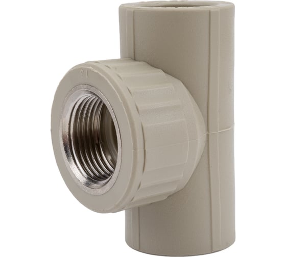 Тройник VALFEX PP-R серый комбинированный  Дн 25х3/4 ВР 10127025Г 127-1095