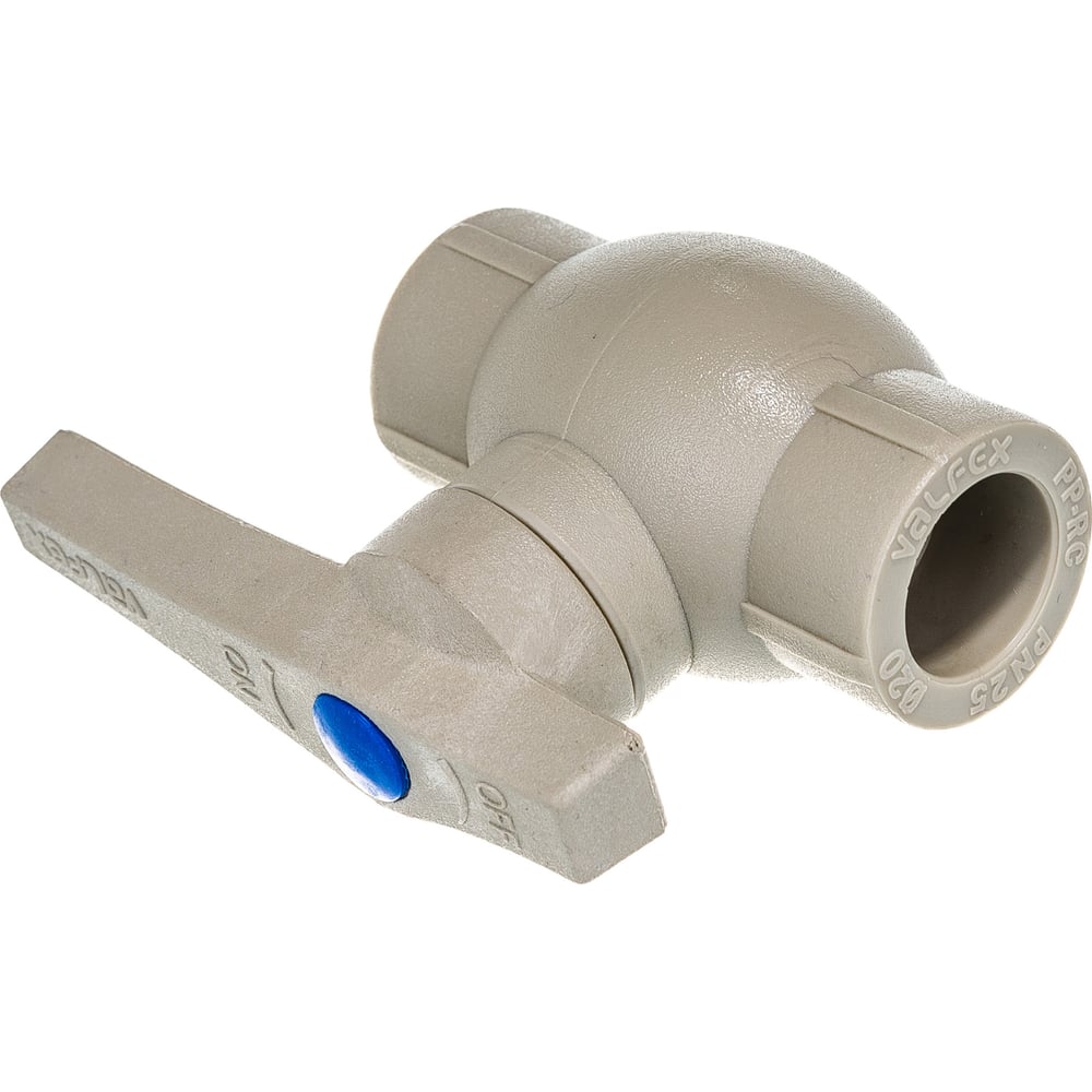 Кран VALFEX PP-R серый шаровой Дн 20 10144020Г 007-7685 - выгодная цена ...