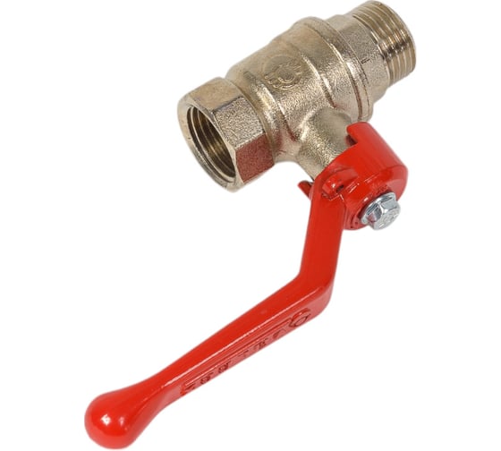 Кран шаровой для воды Valfex N/P59 1/2" ВР/НР ручка-рычаг, латунный никелированный 11Б27фт1М(80/20) VF.215.NR1.012.N/P59.Bir