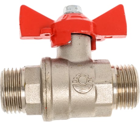 Кран шаровой для воды Valfex N/P59 1/2" НР/НР руч. бабочка, латунный никелированный 11Б27фт1М(96/24) VF.219.NB1.012.N/P59.Bir