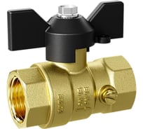 Шаровой кран для манометра LD PRIDE 1/2''вн - 1/2''вн с бабочкой, со спуском 554760