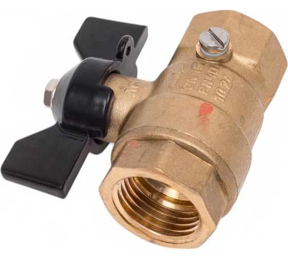 Шаровой кран для манометра LD PRIDE 1/2''вн - 1/2''вн с бабочкой, со спуском 554760