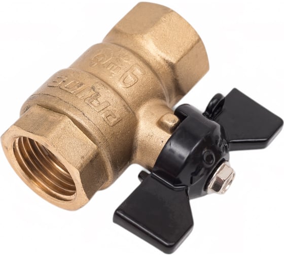 Шаровой кран для манометра LD PRIDE 1/2''вн - 1/2''вн с бабочкой, со спуском 554760