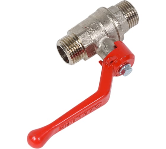 Шаровой кран для воды Valfex N/P59 1/2" НР/НР ручка-рычаг, латунный никелерованный 11Б27фт1М(96/24) VF.220.NR1.012.N/P59.Bir