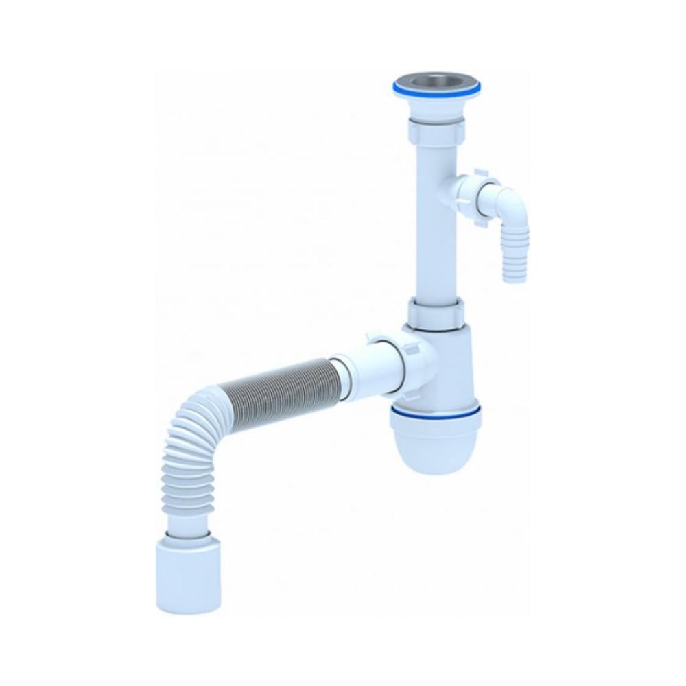 Сифон для умывальника/мойки АНИ Пласт бутылочный, 1 1/4х40, гофра ...