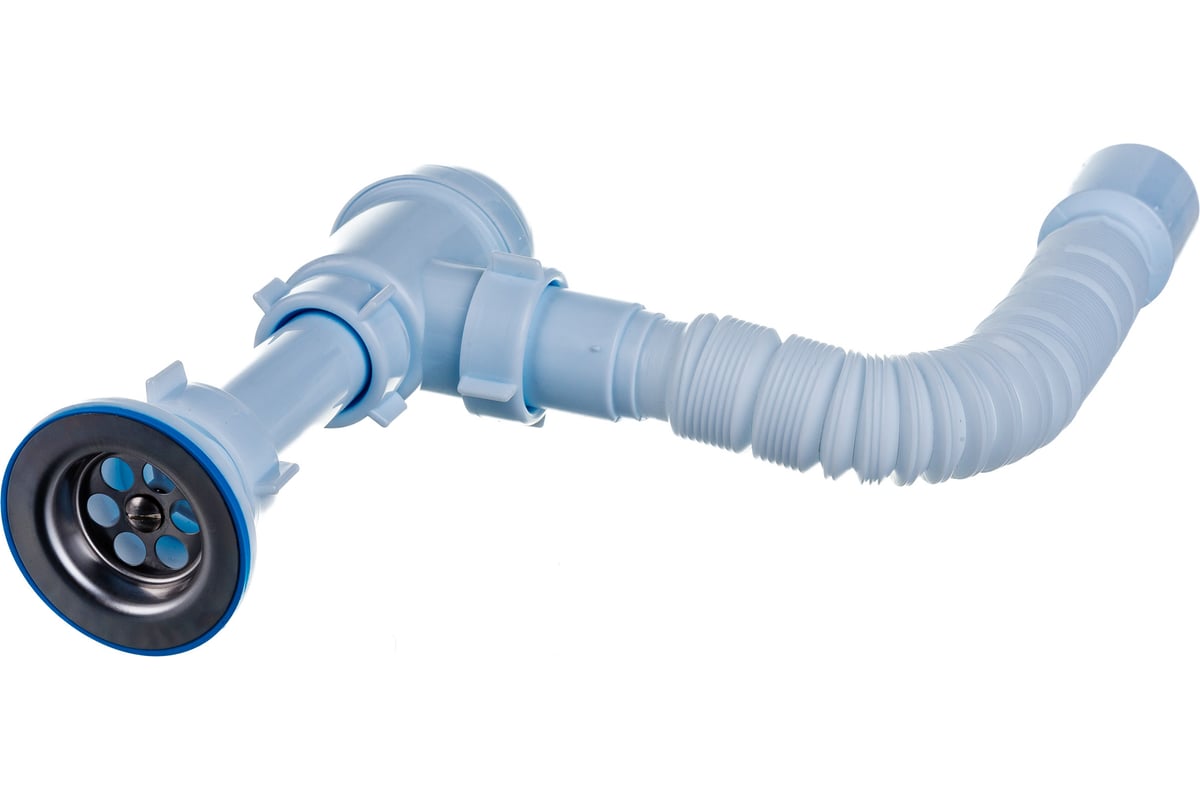 Сифон для умывальника/мойки АНИ Пласт бутылочный, 1 1/2x40, гофра ...