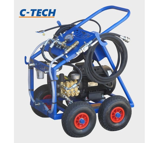 Установка опрессовочная в/давления C-TECH DN1520 (140 бар, до 1200 л/ч, 5.5 кВт, 380 В) мобильная NP1520ET3E4BP2P1 DN1520ET3E4BP2P1