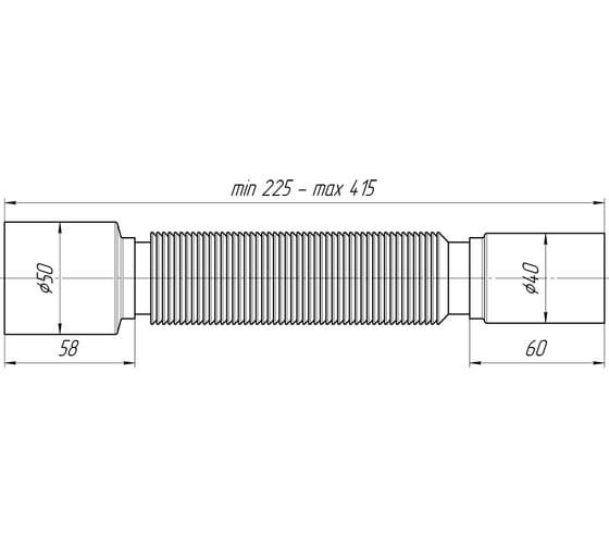 Гофра АНИ Пласт 40х50, 225-415 мм K435 025-0660