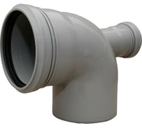 Канализационный переходной универсальный тройник АТЛАС ПЛАСТ 90 град, DN 110х50, фронтальный SPCTVF110050 16413895