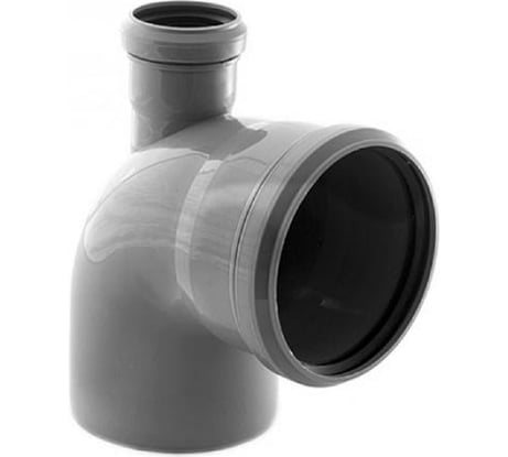 Канализационный переходной универсальный тройник АТЛАС ПЛАСТ 90 град, DN 110х50, фронтальный SPCTVF110050