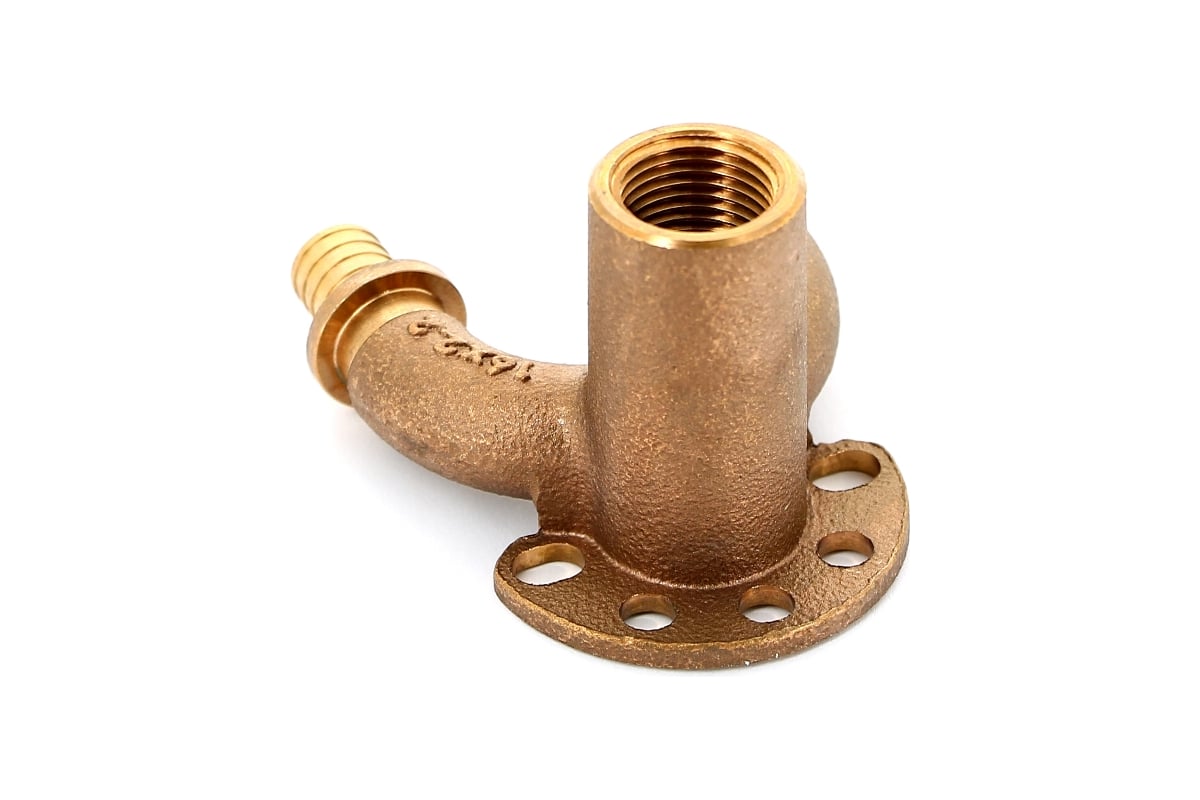 Проходная надвижная водорозетка Rehau В 16x1/2x16 бронза, удлиненная RX ...