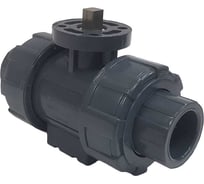 Двухходовой шаровой кран TECHNO 2020-PVC ПВХ, под привод DN20, рабоч. темп. -10~60C 655220
