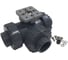 Трехходовой шаровой кран TECHNO 3050T-PVC ПВХ, под привод DN50, рабоч. темп. -10~50C 655350 2
