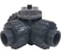 Трехходовой шаровой кран TECHNO 3032T-PVC ПВХ, под привод DN32, рабоч. темп. -10~50C 655332 1